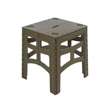 KEEEPER Timo zložljiva kamp miza M, olivna, aluminij, obremenitev 80 kg, 46,5x44,5x55 cm