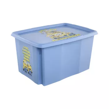 keeeper škatla s pokrovom 45L Karolina »Minions Happiness« 55,5x40x30cm svetlo modra