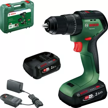 Bosch PSB18V-60 18V brezkrtačni akumulatorski udarni vrtalnik z 2x2,5Ah baterijama in polnilnikom v kovčku