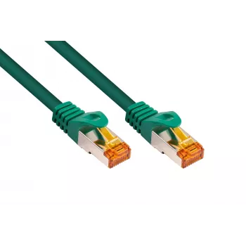 KABELMEISTER Cat.7 S/FTP patch kabel, RJ45, 10m, zelen, TPE ovoj brez halogenov, 10 Gbps