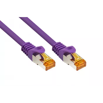 KABELMEISTER RJ45 patch kabel Cat.7 S/FTP, 10m, vijoličen, TPE brez halogenov, 10GbE 600MHz