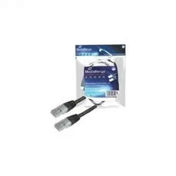 MediaRange MRCS110 CAT6 UTP patch kabel, RJ45, 1,5m, črn