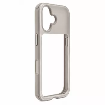 Evelatus Apple iPhone 17 LiveCase hibridni ovitek s stojalom PC+TPU srebrno
