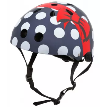 Hornit POM913 Polka Dot večnamenska čelada za otroke, 53-58 cm, črno-modro-rdeče-bela