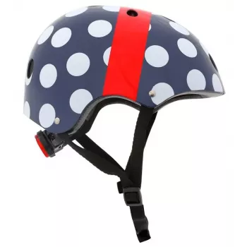 Hornit POM913 Polka Dot večnamenska čelada za otroke, 53-58 cm, črno-modro-rdeče-bela