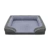 REBEL ANIMALS premium ortopedska sofa-postelja za pse in mačke, ekstra velika, 134x106x20 cm, snemljiva pralna prevleka, nedrseče dno, vodoodporna, hipoalergena, siva