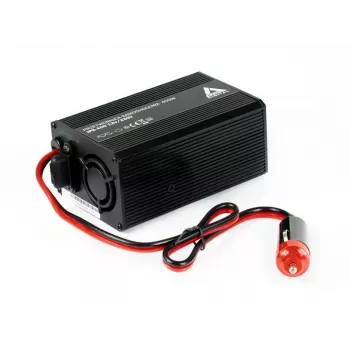 AZO Digital IPS-400 400W 12V DC na 230V AC razsmernik z modificiranim sinusom, vtičnica Schuko, sponke za baterijo in vtič za cigaretni vžigalnik