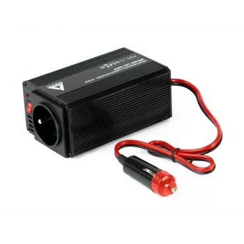 AZO Digital IPS-400 400W 12V DC na 230V AC razsmernik z modificiranim sinusom, vtičnica Schuko, sponke za baterijo in vtič za cigaretni vžigalnik