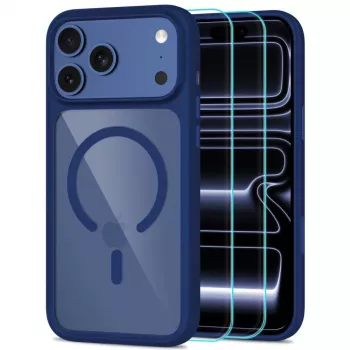 TECH-PROTECT MagOne MagSafe ovitek in steklo, 2 kosa, za iPhone 17 Pro / 18 Pro, Deep Blue/transparentno