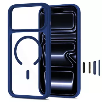TECH-PROTECT MagOne MagSafe ovitek in steklo, 2 kosa, za iPhone 17 Pro / 18 Pro, Deep Blue/transparentno