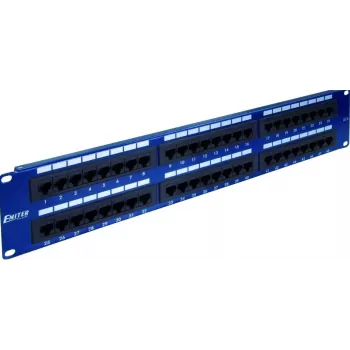 EMITERNET PANEL 19, 48XRJ45 UTP CAT.5E (2U) MODRA DCN/PPFA652K488C5E
