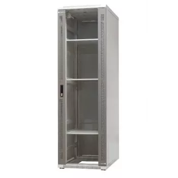 EMITER EmiterNet Top 42U prostostoječa omrežna omara, 600x1000x1980 mm, steklena sprednja vrata, črna EM/SH05D-6042