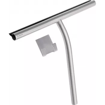 DEANTE ADI_F31K brisalec za vodo z obešalom, 25 cm gumijasto rezilo, ergonomski plastični ročaj, črno-bel