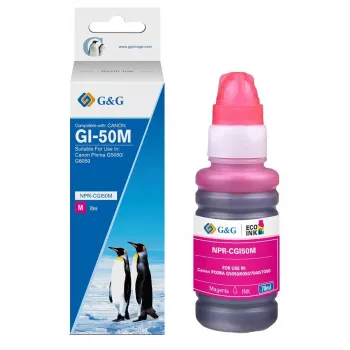 G&G steklenička za dolivanje Canon GI-50 magenta (70 ml) – pigmentno črnilo, združljivo s 3404C001
