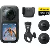 Insta360 X6 360-stopinjska akcijska kamera, moto paket, 8K, črna