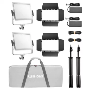 Godox Litemons LP600R 2x komplet RGB LED panelna luč, 60W, 2500K-8500K, CRI 96, Bluetooth, komplet z dvema lučema