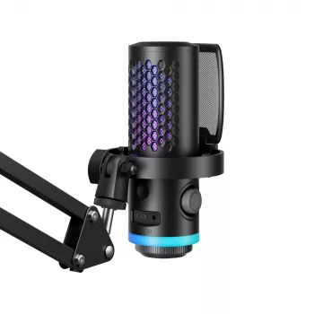BOYA CastMic G40Bz igralni mikrofon z roko, žični USB-C, črn