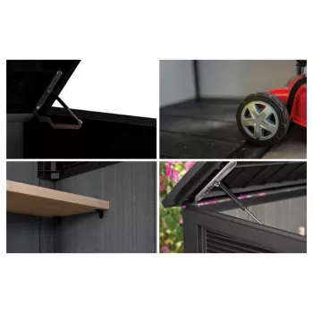 KETER lopa za orodje Deco Horizontal oreh