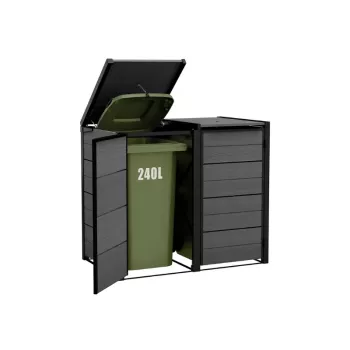 KETER posoda za odpadke 2x240L shranjevalna posoda Hide Away siva