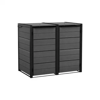 KETER posoda za odpadke 2x240L shranjevalna posoda Hide Away siva