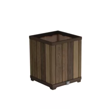 KETER cvetlični lonec Deco Square Tall Planter oreh