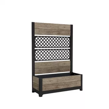 KETER Deco Tulip 110L 2-Rhombus Mesh cvetlični lonec v odtenku jesena