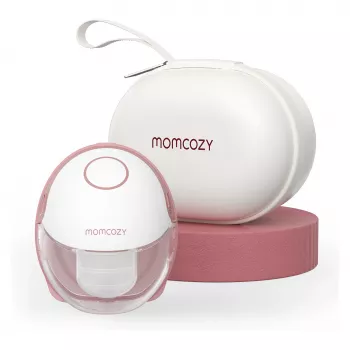 Prenosna prsna črpalka Momcozy M6 - rdeča
