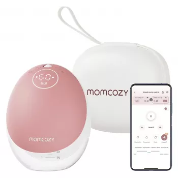 Prenosna prsna črpalka Momcozy M9 - rdeča