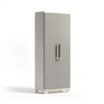 KETER Linear Wood visoka omara 68x39x173cm svetlo bež/svetlo siva