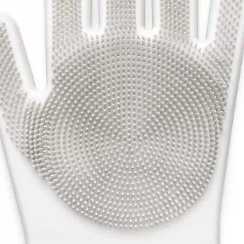 Silikonske rokavice za čiščenje MERY 2 kosa 34,5x15,5x2,6cm, svetlo sive