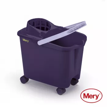 MERY vedro 14L z vtičnimi kolesi vijolično