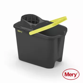 MERY vedro 14L s potisnim gumbom sivo
