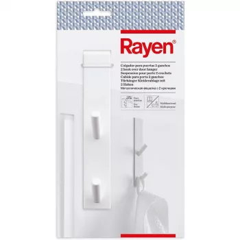 RAYEN obešalnik za vrata / 2 kljuki / bel