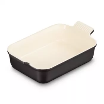 Le Creuset pravokotna pekača Heritage keramika 26x19cm / 2,4L črna