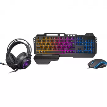 YENKEE YGS 01 INFERNO igralni komplet 3-v-1 - tipkovnica, miška, slušalke | Rainbow LED osvetlitev ozadja