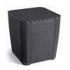 KETER vrtna miza/shranjevalna škatla Luzon Flat Wicker, siva