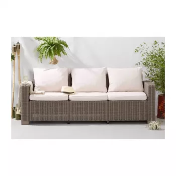 KETER vrtna sofa California 3-sedežna sofa bež