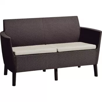 KETER Salemo dvosedežna sofa, rjava