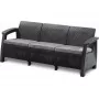 Vrtna trosedežna zofa KETER Corfu Love Seat Max, siva