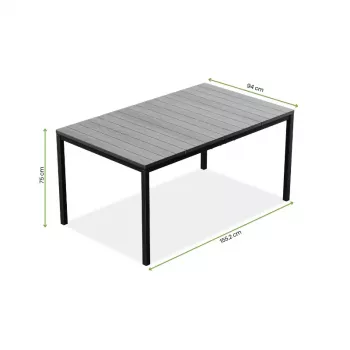 Vrtna miza KETER Deco Porto Nova 160, oreh/črna