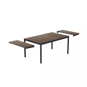 Vrtna miza KETER Deco Porto Nova Extendable 200-280, oreh/črna