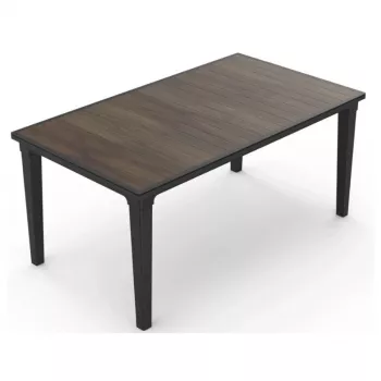 Vrtna jedilna miza Keter Futura Deco, grafit/oreh, 29216482533