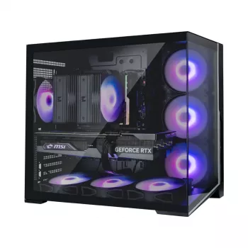 Zalman D40, ATX midi-tower ohišje PC, 7 x 120mm ARGB ventilatorjev, črno