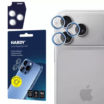 3MK PROTECTION zaščita objektiva HARDY Lens Protection Pro za Apple iPhone 18 Pro / 18 Pro Max, svetlo modra
