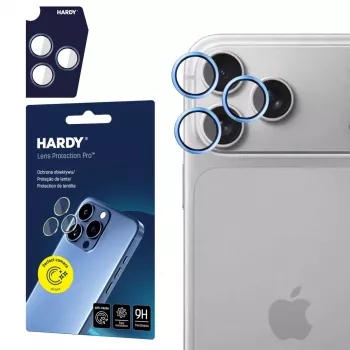 3MK PROTECTION zaščita objektiva HARDY Lens Protection Pro za Apple iPhone 18 Pro / 18 Pro Max, svetlo modra