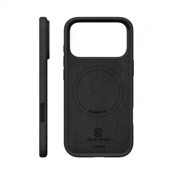 Crong Color Cover Magnetic – ovitek MagSafe za iPhone 18 Pro / 17 Pro, črn