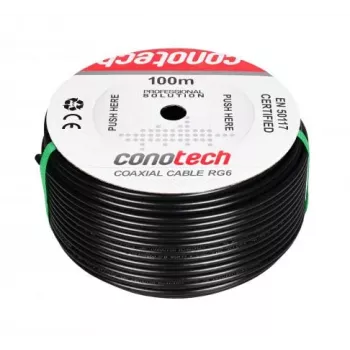 CONOTECH NS-557 koaksialni kabel NS113TRI HQ PE gelom polnjen črn 100m