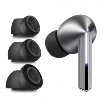 Tech-Protect nastavki za ušesa za Samsung Galaxy Buds 3 Pro v velikostih S / M / L – črni (3 kosi)
