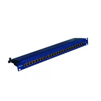 EMITERNET patch panel 19-palčni 24xRJ45 STP CAT.5E (1U) moder DCN/PPFA674BKS248C5E