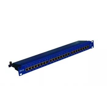 EMITERNET panel 19, 24xRJ45 STP cat.6 (1U) z upravljanjem kablov, moder DCN/PPFA674EKS248C6